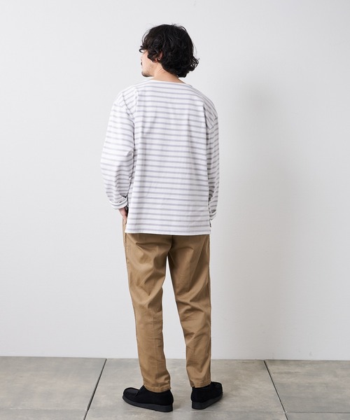 CIAOPANIC TYPY（チャオパニックティピー）の「裏配色ボーダー長袖TEE（Tシャツ/カットソー・メンズ・サックスブルー/グリーン/グレー・M/L）」の15枚目の写真