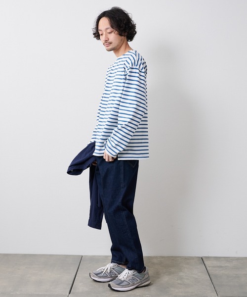 CIAOPANIC TYPY（チャオパニックティピー）の「裏配色ボーダー長袖TEE（Tシャツ/カットソー・メンズ・サックスブルー/グリーン/グレー・M/L）」の20枚目の写真