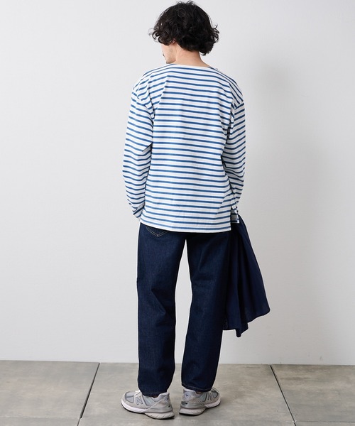 CIAOPANIC TYPY（チャオパニックティピー）の「裏配色ボーダー長袖TEE（Tシャツ/カットソー・メンズ・サックスブルー/グリーン/グレー・M/L）」の21枚目の写真