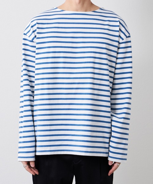 CIAOPANIC TYPY（チャオパニックティピー）の「裏配色ボーダー長袖TEE（Tシャツ/カットソー・メンズ・サックスブルー/グリーン/グレー・M/L）」の22枚目の写真