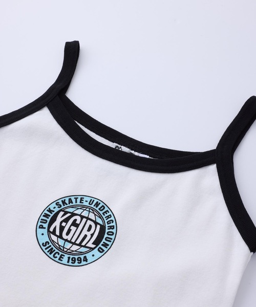 X-girl（エックスガール）の「WORLD LOGO CAMISOLE