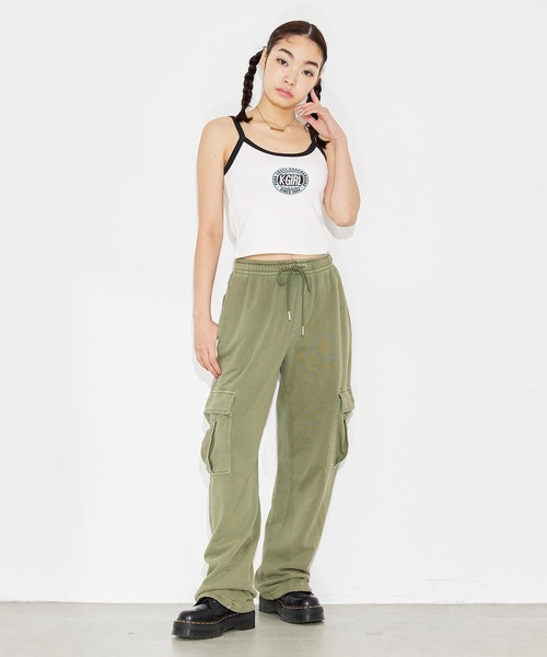 X-girl エックスガール EMBROIDERED MILLS LOGO SWEAT PANTS