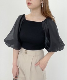 mysty woman | シアーバルーン袖プルオーバー 274590(シャツ/ブラウス)
