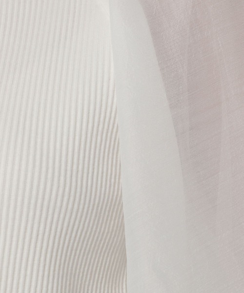 mysty woman（ミスティウーマン）の「シアーバルーン袖プルオーバー 274590（シャツ/ブラウス・レディース・オフホワイト/ブラック/グレイッシュブルー・FREE）」の15枚目の写真