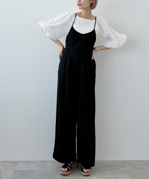 mysty woman（ミスティウーマン）の「シアーバルーン袖プルオーバー 274590（シャツ/ブラウス・レディース・オフホワイト/ブラック/グレイッシュブルー・FREE）」の22枚目の写真