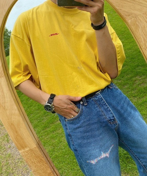 ASCLO（エジュクロ）の「ASCLO Grag Loosefit DHL Short Sleeve T Shirt（Tシャツ/カットソー・メンズ・ホワイト/チャコールグレー/ブラック/イエロー・FREE）」の15枚目の写真