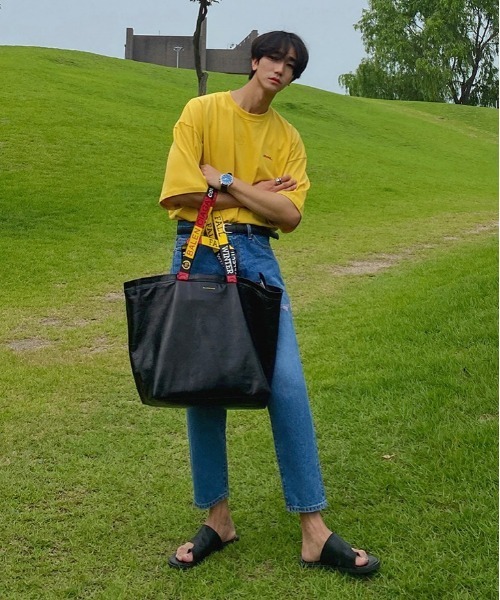 ASCLO（エジュクロ）の「ASCLO Grag Loosefit DHL Short Sleeve T Shirt（Tシャツ/カットソー・メンズ・ホワイト/チャコールグレー/ブラック/イエロー・FREE）」の21枚目の写真