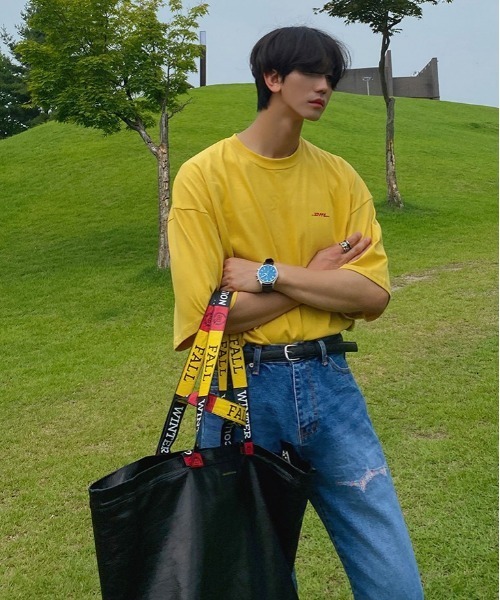 ASCLO（エジュクロ）の「ASCLO Grag Loosefit DHL Short Sleeve T Shirt（Tシャツ/カットソー・メンズ・ホワイト/チャコールグレー/ブラック/イエロー・FREE）」の10枚目の写真