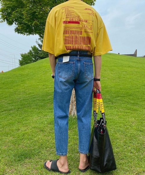 ASCLO（エジュクロ）の「ASCLO Grag Loosefit DHL Short Sleeve T Shirt（Tシャツ/カットソー・メンズ・ホワイト/チャコールグレー/ブラック/イエロー・FREE）」の5枚目の写真