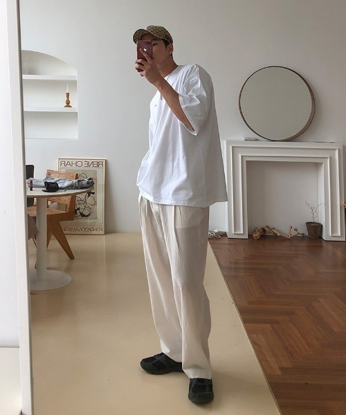 ASCLO（エジュクロ）の「ASCLO Grag Loosefit DHL Short Sleeve T Shirt（Tシャツ/カットソー・メンズ・ホワイト/チャコールグレー/ブラック/イエロー・FREE）」の18枚目の写真