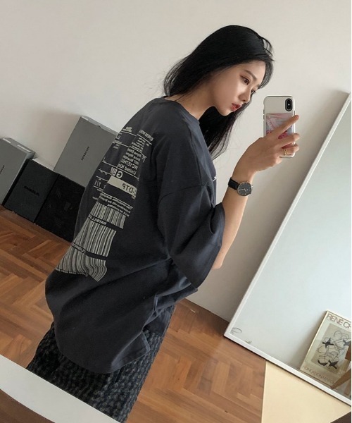 ASCLO（エジュクロ）の「ASCLO Grag Loosefit DHL Short Sleeve T Shirt（Tシャツ/カットソー・メンズ・ホワイト/チャコールグレー/ブラック/イエロー・FREE）」の6枚目の写真