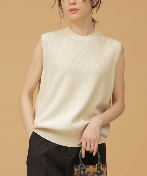 NANO universe（ナノユニバース）の「GIZA強撚コットン片畦ニット