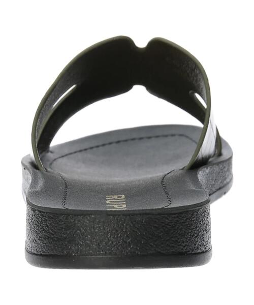 Green　Parks（グリーンパークス）の「クロコ型押しフラットサンダル（サンダル・レディース・アイボリー/カーキ・S/M/L/XL）」の4枚目の写真