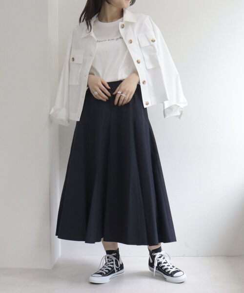 fredy emue（フレディエミュ）の「シャイニータイプライタースカート（スカート・レディース・ピンク/ネイビー・38/36）」の4枚目の写真