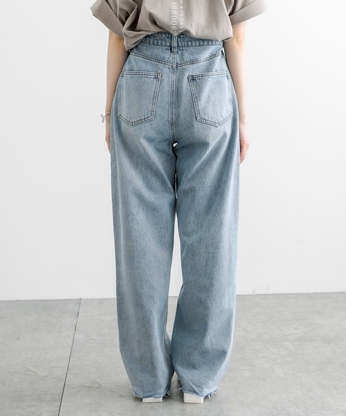 PUAL CE CIN（ピュアルセシン）の「ブリーチデニムパンツ（デニムパンツ・レディース・ブルー系その他・SMALL/MEDIUM）」の10枚目の写真