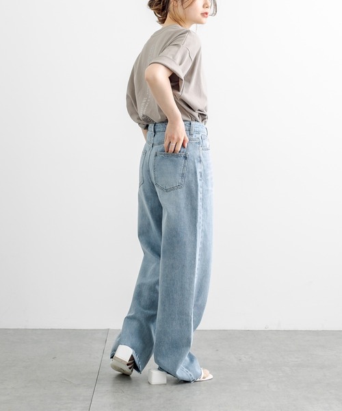 PUAL CE CIN（ピュアルセシン）の「ブリーチデニムパンツ（デニムパンツ・レディース・ブルー系その他・SMALL/MEDIUM）」の6枚目の写真