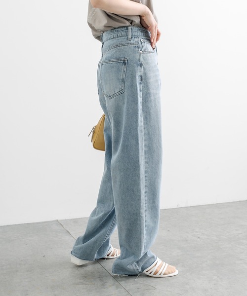 PUAL CE CIN（ピュアルセシン）の「ブリーチデニムパンツ（デニムパンツ・レディース・ブルー系その他・SMALL/MEDIUM）」の3枚目の写真