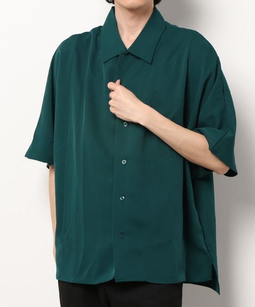 AZIONE(アジオネ)の「AZIONE/アジオネ/ドルマンスリーブs/sシャツ/半袖シャツ(シャツ/ブラウス・メンズ・ホワイト/ブラック/ライトグリーン/グリーン/ブルー・MEDIUM/LARGE)」の4枚目の写真