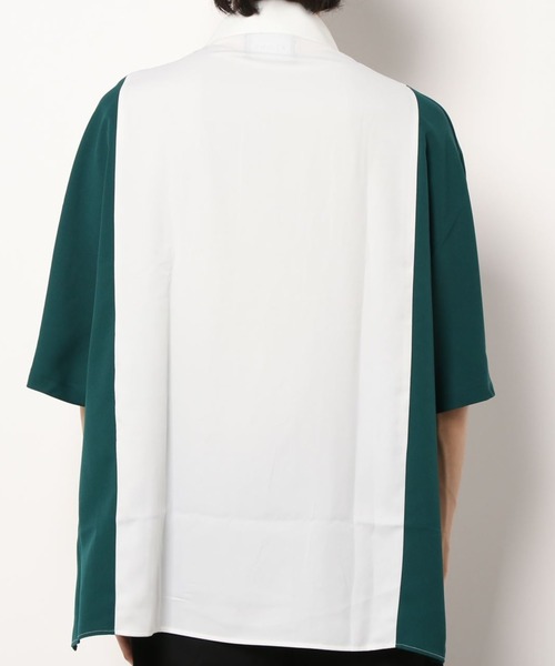 AZIONE(アジオネ)の「AZIONE/アジオネ/ドルマンスリーブs/sシャツ/半袖シャツ(シャツ/ブラウス・メンズ・ホワイト/ブラック/ライトグリーン/グリーン/ブルー・MEDIUM/LARGE)」の6枚目の写真