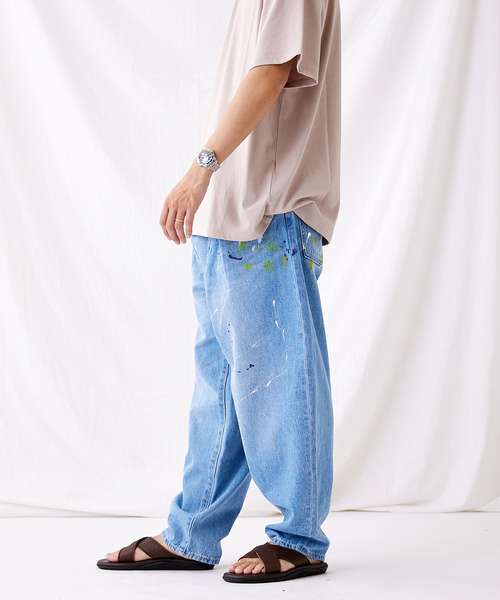 JOURNAL STANDARD(ジャーナルスタンダード)の「デニムトレイル バルーンペイントパンツ(デニムパンツ・メンズ・クリアブルー・SMALL/MEDIUM/LARGE)」の5枚目の写真