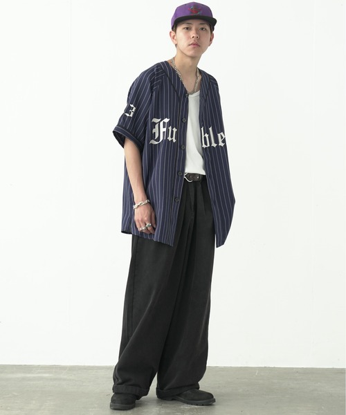 fuv.（ファブ）の「fuv - "Fubles" BASE BALL SHIRT ベースボールシャツ made in INTER FACTORY（シャツ/ブラウス・メンズ・ホワイト/ネイビー/ボルドー・FREE）」の19枚目の写真