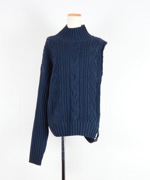 AULA AILA（アウラアイラ）の「ニットドッキングデニムワンピース