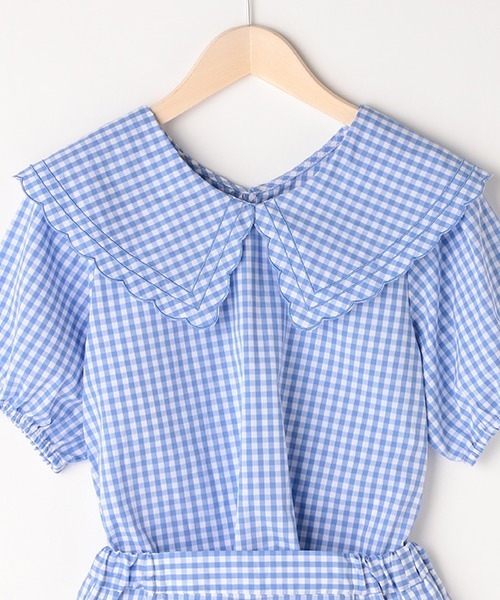 LOVETOXIC（ラブトキシック）の「ギンガムブラウスSETUP（アンサンブル