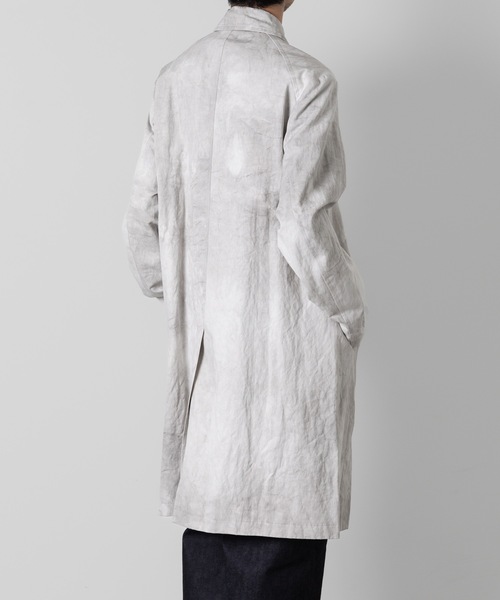 ATTACHMENT(アタッチメント)の「コールドダイ コットン・リネンツイル ラボコート / PIGMENT DYE CO/LI TWILL LABORATORY COAT(ステンカラーコート・メンズ・ブルー系その他/ベージュ系その他・1/2/3)」の5枚目の写真