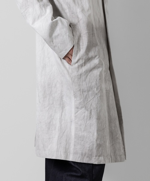 ATTACHMENT(アタッチメント)の「コールドダイ コットン・リネンツイル ラボコート / PIGMENT DYE CO/LI TWILL LABORATORY COAT(ステンカラーコート・メンズ・ブルー系その他/ベージュ系その他・1/2/3)」の8枚目の写真