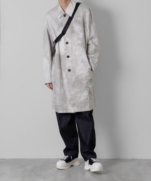 ATTACHMENT(アタッチメント)の「コールドダイ コットン・リネンツイル ラボコート / PIGMENT DYE CO/LI TWILL LABORATORY COAT(ステンカラーコート・メンズ・ブルー系その他/ベージュ系その他・1/2/3)」の10枚目の写真