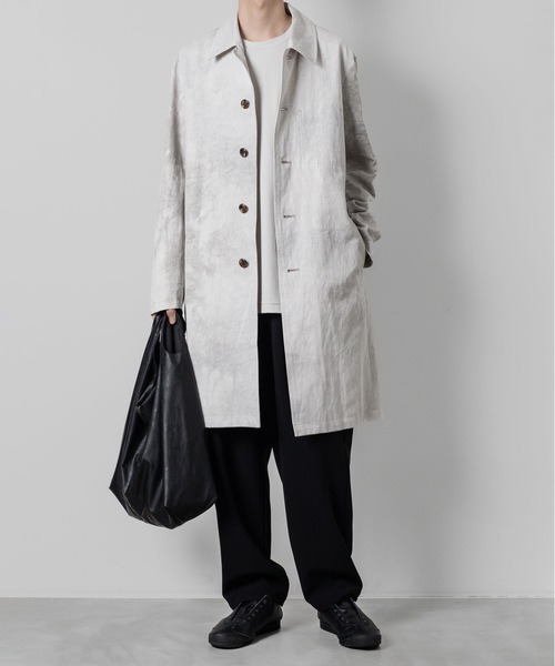 ATTACHMENT(アタッチメント)の「コールドダイ コットン・リネンツイル ラボコート / PIGMENT DYE CO/LI TWILL LABORATORY COAT(ステンカラーコート・メンズ・ブルー系その他/ベージュ系その他・1/2/3)」の21枚目の写真