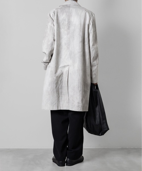 ATTACHMENT(アタッチメント)の「コールドダイ コットン・リネンツイル ラボコート / PIGMENT DYE CO/LI TWILL LABORATORY COAT(ステンカラーコート・メンズ・ブルー系その他/ベージュ系その他・1/2/3)」の20枚目の写真