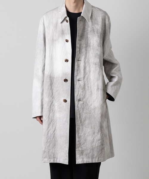ATTACHMENT(アタッチメント)の「コールドダイ コットン・リネンツイル ラボコート / PIGMENT DYE CO/LI TWILL LABORATORY COAT(ステンカラーコート・メンズ・ブルー系その他/ベージュ系その他・1/2/3)」の19枚目の写真