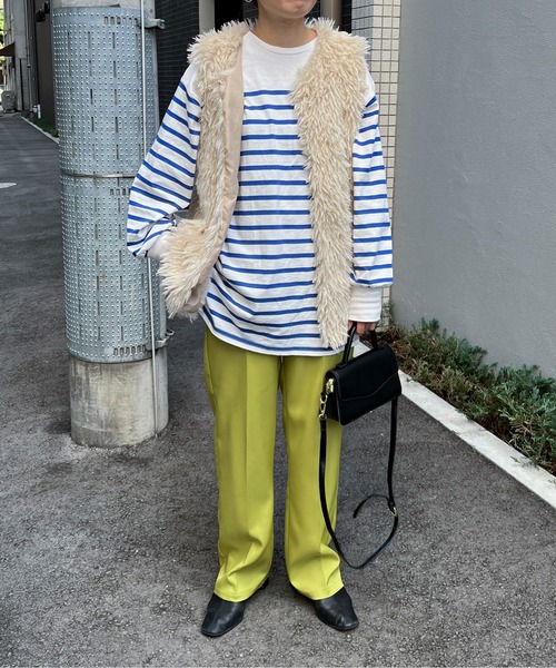 feepur（フェピュール）の「センタープレスストレートカラースラックス（スラックス・レディース・ダークグリーン/ブルー/オレンジ/グリーン系その他/アイボリー/ブラック/ベビーピンク/レッド/モカ・MEDIUM/SMALL）」の16枚目の写真