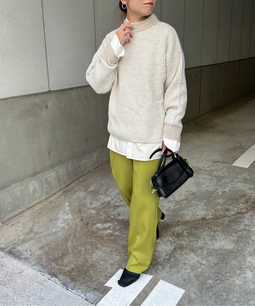 feepur（フェピュール）の「センタープレスストレートカラースラックス（スラックス・レディース・ダークグリーン/ブルー/オレンジ/グリーン系その他/アイボリー/ブラック/ベビーピンク/レッド/モカ・MEDIUM/SMALL）」の20枚目の写真