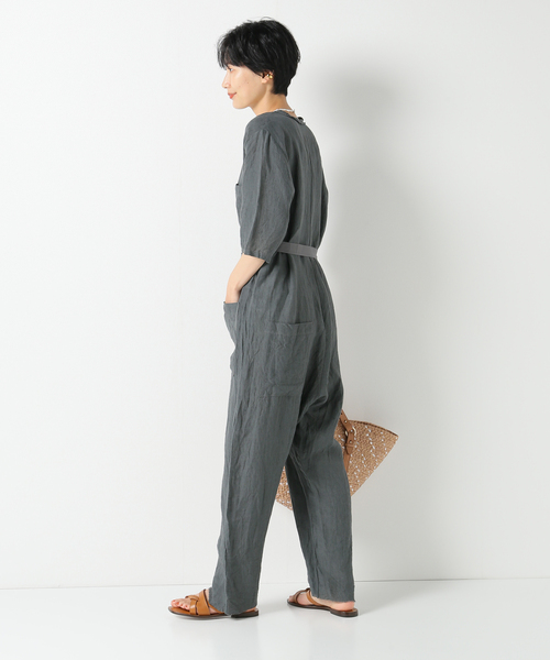 IENA（イエナ）の「【elsa esturgie/エルザ・エストロジー】ジャンプスーツ（サロペット/オーバーオール・レディース・アイボリー/ブラック系その他・38）」の4枚目の写真