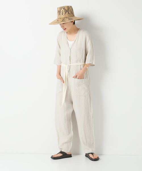 IENA（イエナ）の「【elsa esturgie/エルザ・エストロジー】ジャンプスーツ（サロペット/オーバーオール・レディース・アイボリー/ブラック系その他・38）」の5枚目の写真