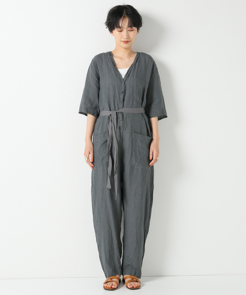 IENA（イエナ）の「【elsa esturgie/エルザ・エストロジー】ジャンプスーツ（サロペット/オーバーオール・レディース・アイボリー/ブラック系その他・38）」の7枚目の写真