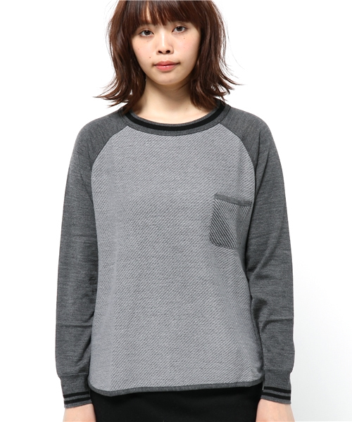 OUTLET（アウトレット）の「【robbem】ラグランKNITTOPS（ニット/セーター・レディース・グレー・FREE）」の2枚目の写真