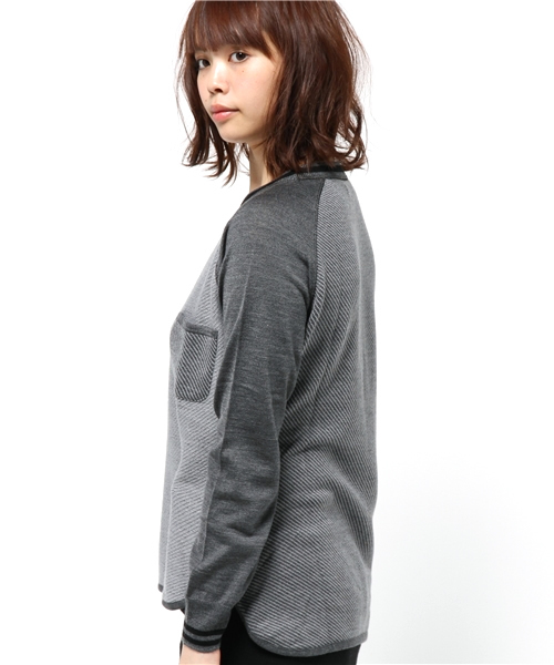 OUTLET（アウトレット）の「【robbem】ラグランKNITTOPS（ニット/セーター・レディース・グレー・FREE）」の3枚目の写真