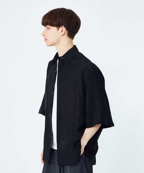 UNITED TOKYO（ユナイテッドトウキョウ）の「シアードルマンオーバーシャツ（シャツ/ブラウス・メンズ・ブラック/グレー・1/2）」の3枚目の写真