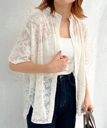 柄シアーブラウス【ZOZOTOWN限定アイテム】