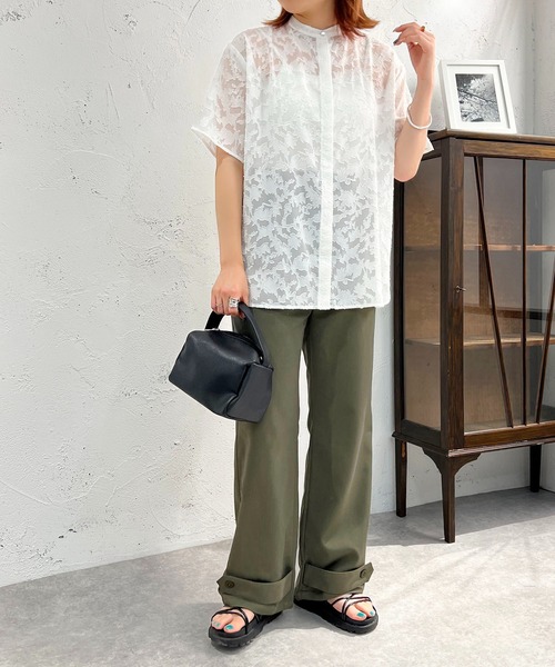 apres jour mignon(アプレジュールミニョン)の「柄シアーブラウス【ZOZOTOWN限定アイテム】(シャツ/ブラウス・レディース・ブラック/オフホワイト/アイボリー・フリー/X-LARGE)」の5枚目の写真