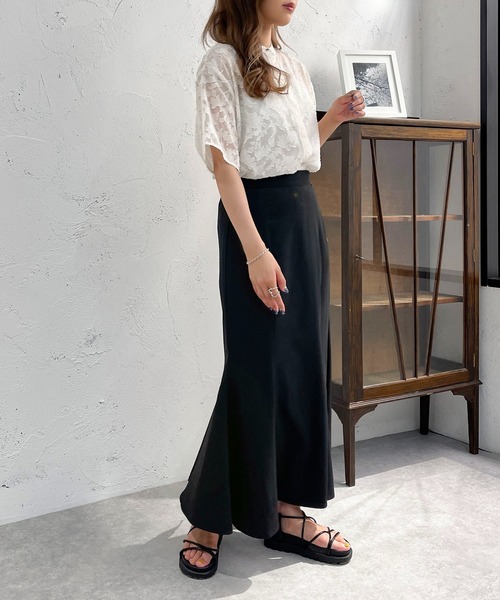 apres jour mignon(アプレジュールミニョン)の「柄シアーブラウス【ZOZOTOWN限定アイテム】(シャツ/ブラウス・レディース・ブラック/オフホワイト/アイボリー・フリー/X-LARGE)」の7枚目の写真
