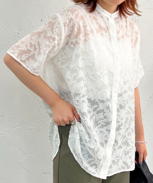 apres jour mignon(アプレジュールミニョン)の「柄シアーブラウス【ZOZOTOWN限定アイテム】(シャツ/ブラウス・レディース・ブラック/オフホワイト/アイボリー・フリー/X-LARGE)」の13枚目の写真