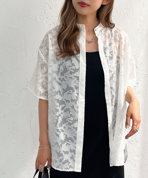 apres jour mignon(アプレジュールミニョン)の「柄シアーブラウス【ZOZOTOWN限定アイテム】(シャツ/ブラウス・レディース・ブラック/オフホワイト/アイボリー・フリー/X-LARGE)」の22枚目の写真