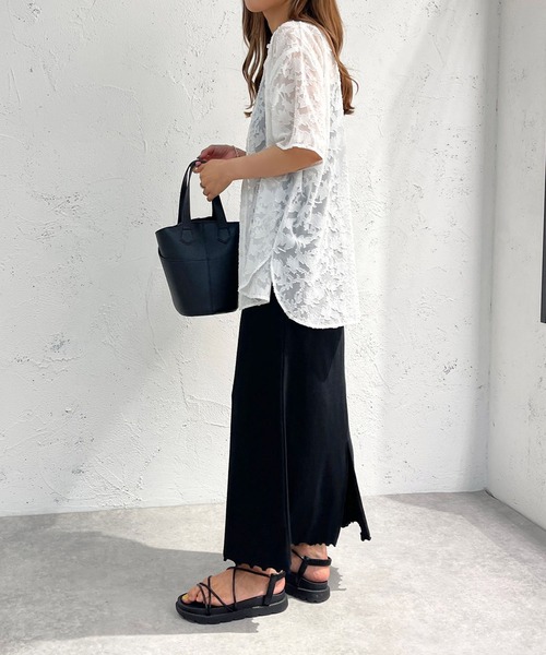 apres jour mignon(アプレジュールミニョン)の「柄シアーブラウス【ZOZOTOWN限定アイテム】(シャツ/ブラウス・レディース・ブラック/オフホワイト/アイボリー・フリー/X-LARGE)」の12枚目の写真