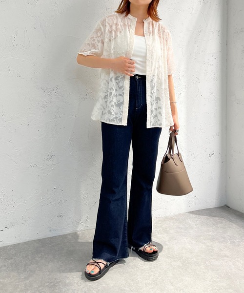 apres jour mignon(アプレジュールミニョン)の「柄シアーブラウス【ZOZOTOWN限定アイテム】(シャツ/ブラウス・レディース・ブラック/オフホワイト/アイボリー・フリー/X-LARGE)」の15枚目の写真