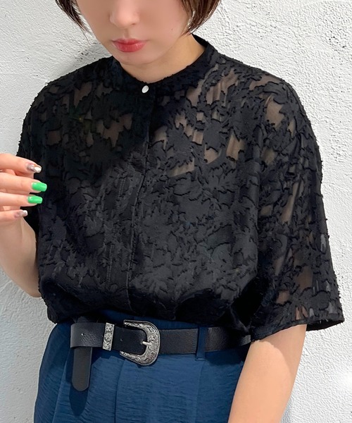 apres jour mignon(アプレジュールミニョン)の「柄シアーブラウス【ZOZOTOWN限定アイテム】(シャツ/ブラウス・レディース・ブラック/オフホワイト/アイボリー・フリー/X-LARGE)」の21枚目の写真