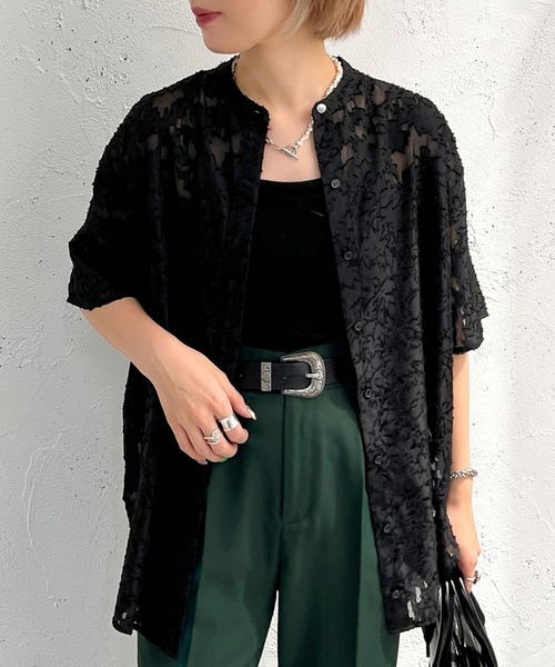 apres jour mignon(アプレジュールミニョン)の「柄シアーブラウス【ZOZOTOWN限定アイテム】(シャツ/ブラウス・レディース・ブラック/オフホワイト/アイボリー・フリー/X-LARGE)」の17枚目の写真